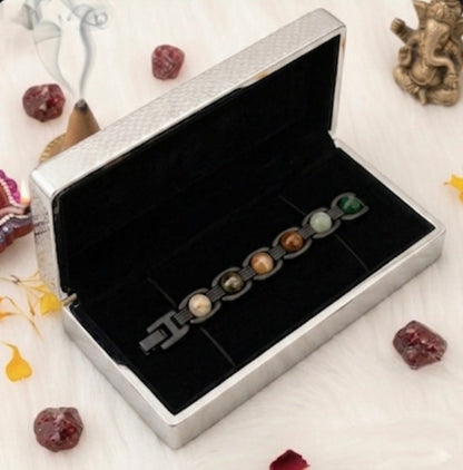 Rinmukteshwar Siddh Metal Dhan Yog™ Bracelet – Matte Black