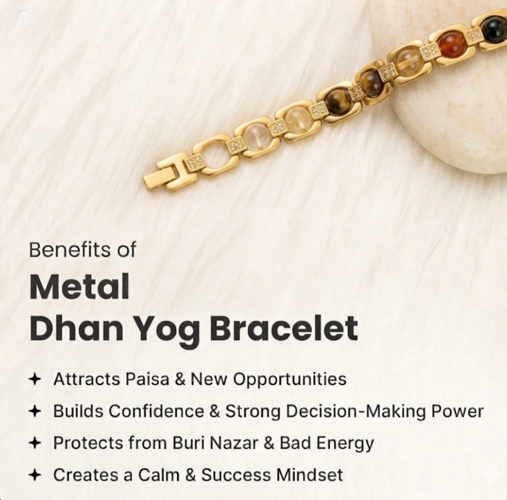 Rinmukteshwar Siddh Metal Dhan Yog™ Bracelet – Gold Plated