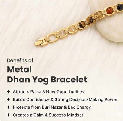 Rinmukteshwar Siddh Metal Dhan Yog™ Bracelet – Gold Plated