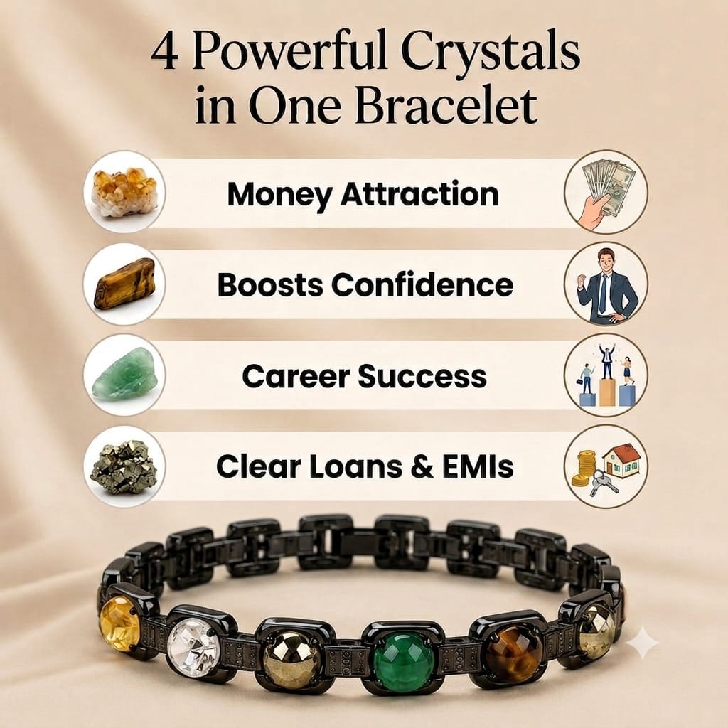 Rinmukteshwar Siddh Metal Dhan Yog™ Bracelet – Matte Black