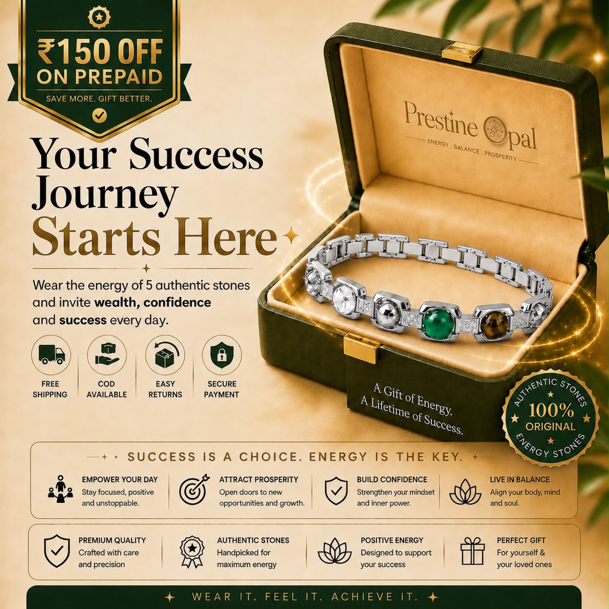 Rinmukteshwar Siddh Metal Dhan Yog™ Bracelet – Silver Plated